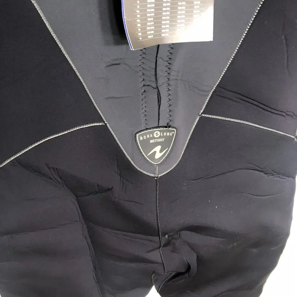 NWT Aqua Lung AquaFlex Full Wetsuit 3mm Scuba Dive Snorkel Jumpsuit Black Grey